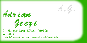 adrian geczi business card