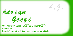 adrian geczi business card